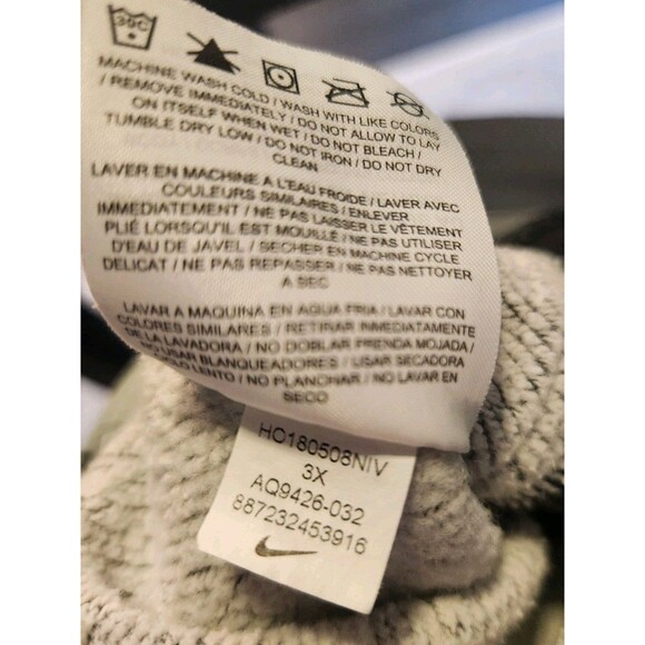 Nike Men's 3XL Gray Sweatpants Drawstring Pockets Just Do It - Picture 9 of 9